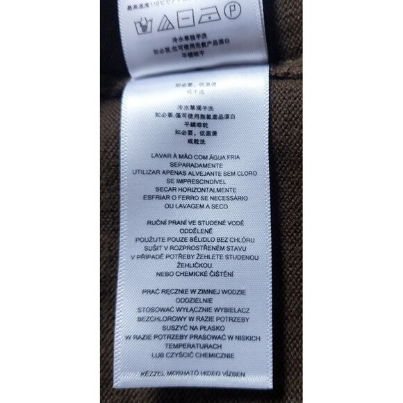 Michael Kors Womens Brown Fringe Sweater With Cowl Neck & Long Sleeves - Picture 6 of 13